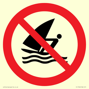 Prohibition: No windsurfing
